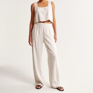 Abercrombie Striped Linen Pants